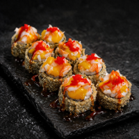 Tемпура Креветки з манго Tемпура Креветки з манго